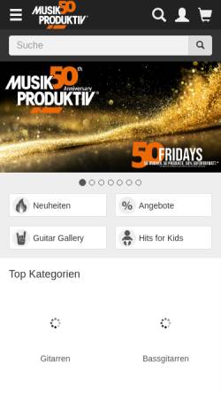 Vorschau der mobilen Webseite www.musik-produktiv.de, Musik Produktiv