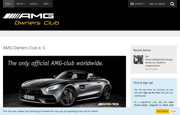 Vorschau von www.amg-owners-club.de, AMG Owners Club Europe e.V.