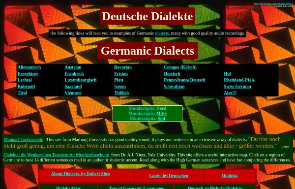 Vorschau von www.webgerman.com, Deutsche Dialekte