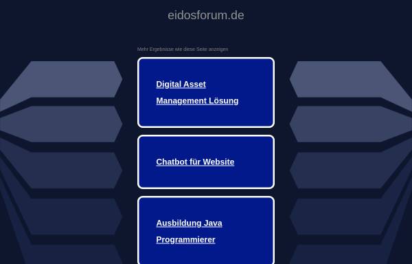 Vorschau von www.eidosforum.de, Eidos Forum