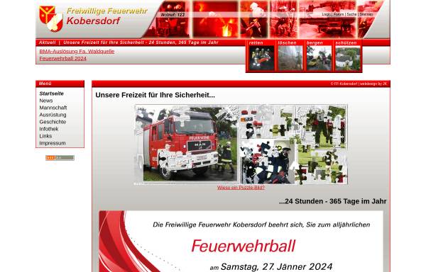 Vorschau von www.ff-kobersdorf.at, Freiwillige Feuerwehr Kobersdorf