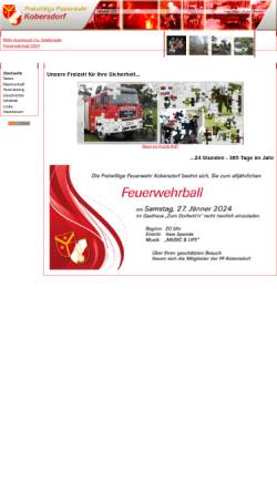 Vorschau der mobilen Webseite www.ff-kobersdorf.at, Freiwillige Feuerwehr Kobersdorf