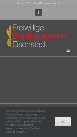 Vorschau der mobilen Webseite www.ff-eisenstadt.at, Freiwillige Stadtfeuerwehr Eisenstadt