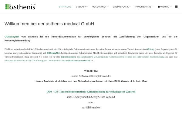 Vorschau von www.asthenis.de, ODSeasy