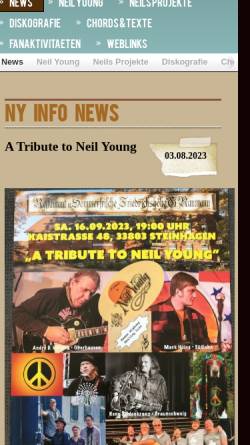 Vorschau der mobilen Webseite www.neil-young.info, Neil Young News