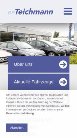 Vorschau der mobilen Webseite www.autohausteichmann.de, Autohaus Teichmann