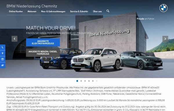 Vorschau von www.bmw-chemnitz.de, BMW Niederlassung Chemnitz