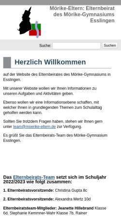 Vorschau der mobilen Webseite www.moerike-eltern.de, Elternbeirat des Mörike-Gymnasium