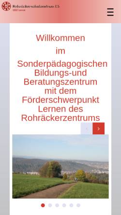 Vorschau der mobilen Webseite www.foerderschule-esslingen.de, Förderschule Esslingen im Sonderschulzentrum Rohräckerschule