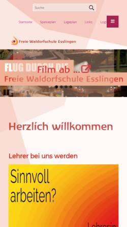 Vorschau der mobilen Webseite waldorfschule-esslingen.de, Freie Waldorfschule