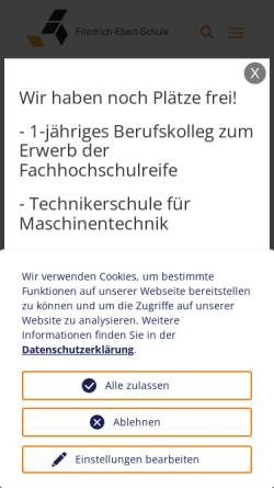 Vorschau der mobilen Webseite www.fes-es.de, Friedrich-Ebert-Schule