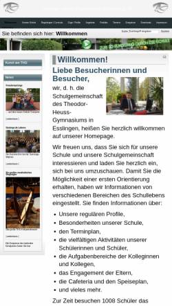 Vorschau der mobilen Webseite thg-esslingen.de, Theodor Heuss Gymnasium