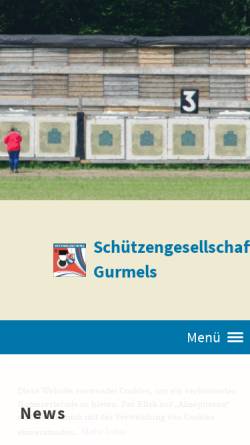 Vorschau der mobilen Webseite www.sggurmels.ch, Schützengesellschaft Gurmels