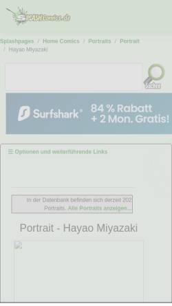 Vorschau der mobilen Webseite www.splashcomics.de, Splashcomics: Hayao Miyazaki