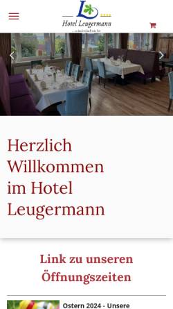 Vorschau der mobilen Webseite www.leugermann.de, Hotel Leugermann
