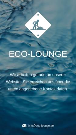 Vorschau der mobilen Webseite www.eco-lounge.de, Eco-Lounge Sabine Wüsthoff International Consulting