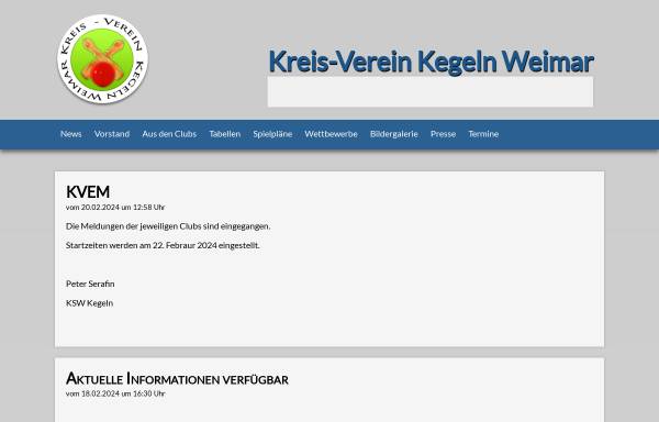 Vorschau von www.kegeln-weimar.de, Kreis-Verein Kegeln Weimar e.V.