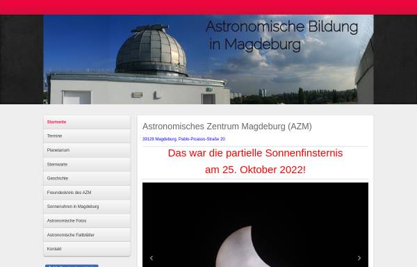 Vorschau von astronomiezentrum.jimdo.com, Astronomisches Zentrum Magdeburg