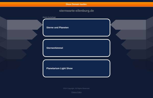 Vorschau von www.sternwarte-eilenburg.de, Sternwarte und Planetarium Eilenburg