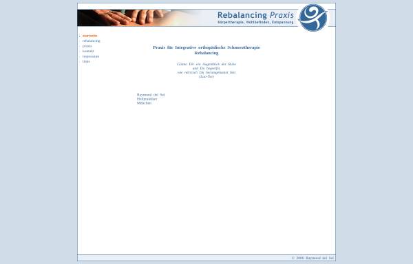 Vorschau von www.rebalancing-therapie.de, Praxis für Integrative Orthopädische Schmerztherapie