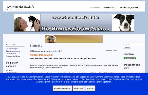 Vorschau von www.hundeseite.info, Die Hundeseite im Netz