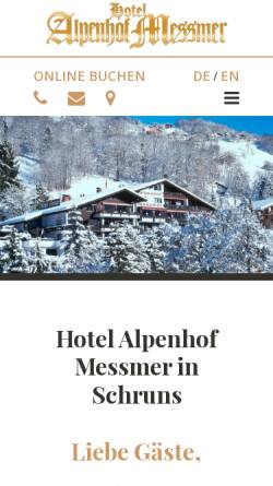 Vorschau der mobilen Webseite www.hotel-alpenhof-messmer.at, Hotel Alpenhof Messmer