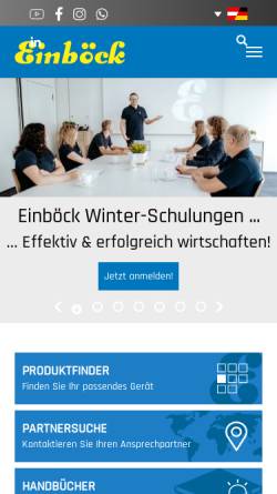 Vorschau der mobilen Webseite www.einboeck.at, Einböck Landmaschinen GmbH