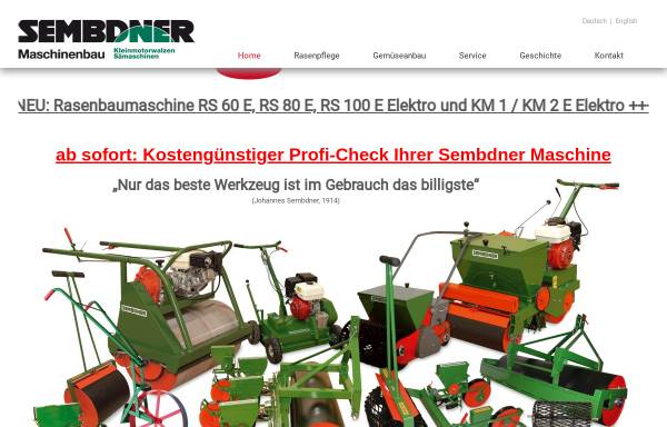 Vorschau von www.sembdner.com, Sembdner Maschinenbau GmbH