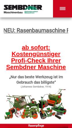 Vorschau der mobilen Webseite www.sembdner.com, Sembdner Maschinenbau GmbH