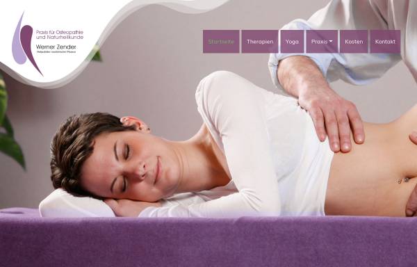 Vorschau von www.osteopathie-zender.de, Praxis für Naturheilkunde, Osteopathie und Massagen