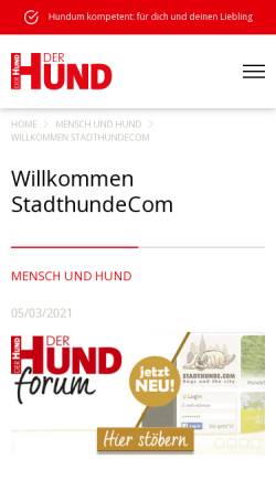Vorschau der mobilen Webseite www.stadthunde.com, Stadthunde.com