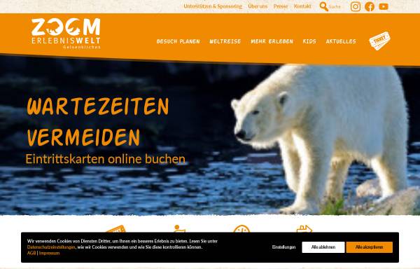 Vorschau von www.zoom-erlebniswelt.de, Ruhr Zoo