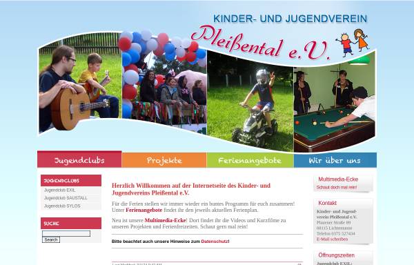 Vorschau von www.jugendverein-pleissental.de, Kinder- und Jugendverein Pleissental e.V.