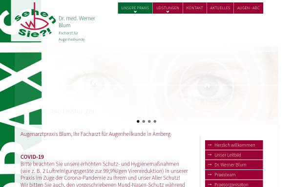 Vorschau von www.augenarzt-dr-blum.de, Blum, Dr. med. Werner
