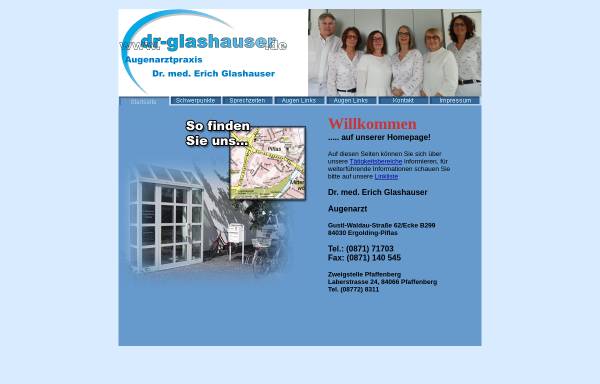 Vorschau von www.dr-glashauser.de, Dres. med. Erich und Karina Glashauser