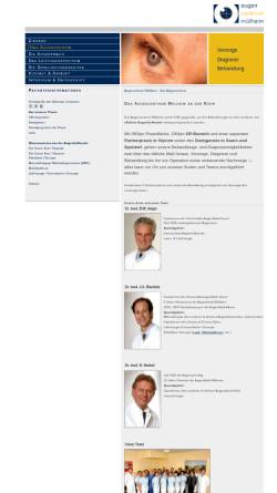 Vorschau der mobilen Webseite www.augencentrum-muelheim.de, Gemeinschaftspraxis Dr. med. B.W. Heger, Dr. med. J.A. Bautista, Dr. med. N. Henkel
