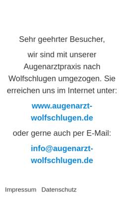 Vorschau der mobilen Webseite www.augenarzt-nuertingen.de, Hasewinkel, Dr. (RUS) Irina