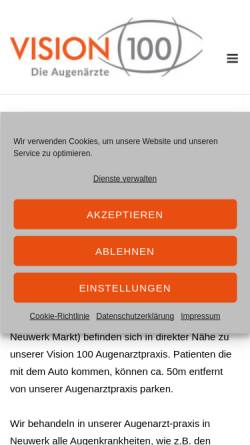 Vorschau der mobilen Webseite www.augenarzt-mg.de, Vision 100 Die Augenärzte Dr. med Andreas Kulka
