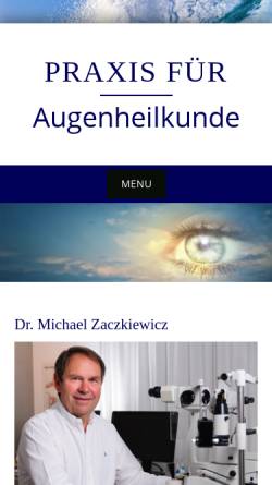 Vorschau der mobilen Webseite augenarzt-pfalz.de, Zaczkiewicz, Dr. med. Michael und Rozalski, Dr. med. Maria