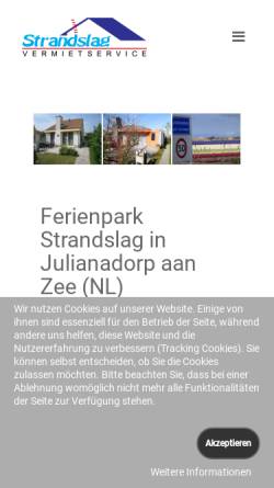 Vorschau der mobilen Webseite www.strandslag.de, Ferienpark Strandslag