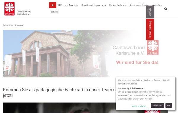 Vorschau von www.caritas-karlsruhe.de, Caritasverband Karlsruhe e. V.