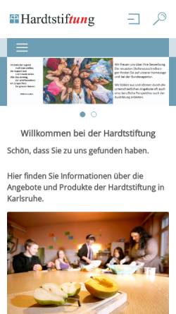 Vorschau der mobilen Webseite www.hardtstiftung.de, Hardtstiftung