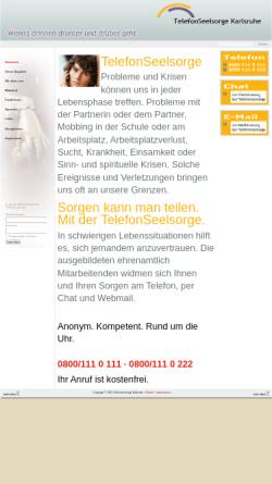 Vorschau der mobilen Webseite www.telefonseelsorge-karlsruhe.de, Telefonseelsorge Karlsruhe