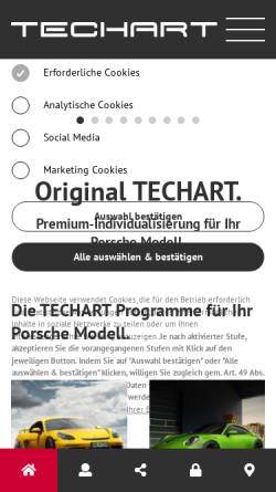 Vorschau der mobilen Webseite www.techart.de, Techart