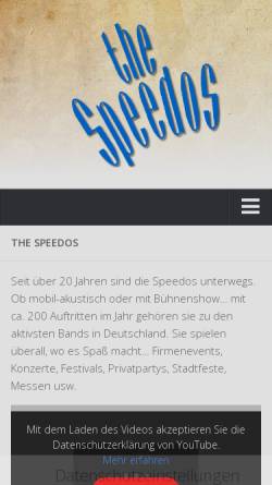 Vorschau der mobilen Webseite thespeedos.de, The Speedos