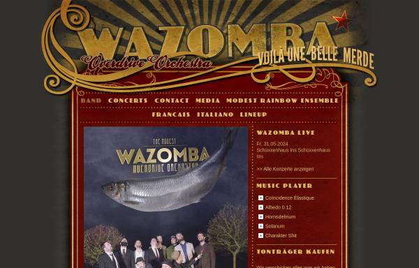 Vorschau von www.wazomba.ch, The Wazomba Bigband
