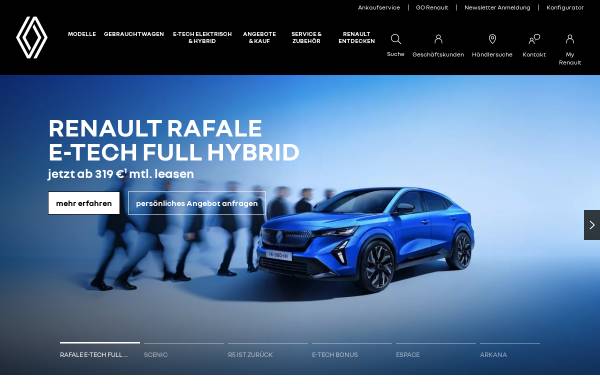 Vorschau von www.renault.de, Renault Nissan Deutschland AG