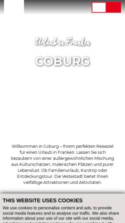 Vorschau der mobilen Webseite www.coburg-tourist.de, Coburg Tourist-Information