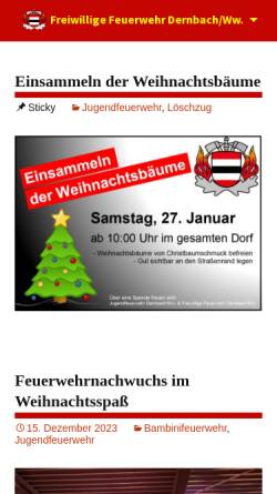 Vorschau der mobilen Webseite feuerwehr-dernbach.org, Freiwillige Feuerwehr Dernbach