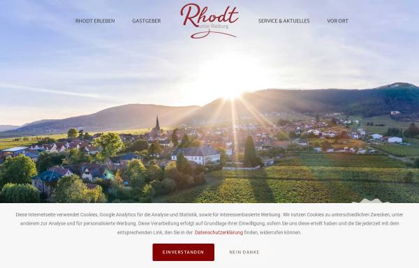 Vorschau von www.rhodt.de, Ortsgemeinde Rhodt unter Rietburg